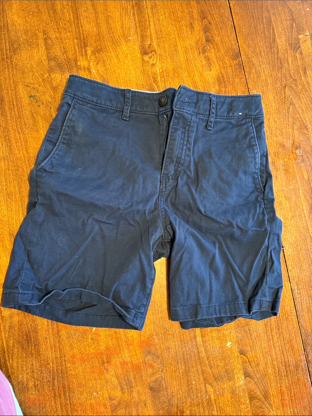 Boys Navy Cotton Blend Shorts - Classic Everyday Style